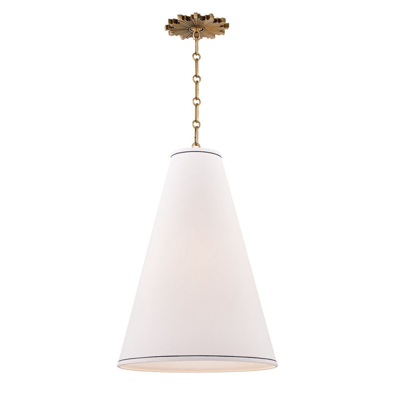 Hudson Valley Lighting Worth Pendant in Aged Brass 3916-AGB