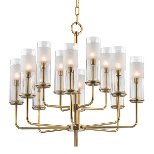 Hudson Valley Lighting Wentworth Chandelier in Aged Brass 3925-AGB