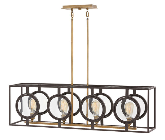 Hinkley Lighting Fulham Four Light Linear Buckeye Bronze 3926KZ