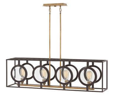 Hinkley Lighting Fulham Four Light Linear Buckeye Bronze 3926KZ