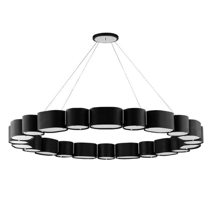 Corbett Lighting Opal Chandelier in Soft Black/Stainless Steel 393-50-SBK/SS