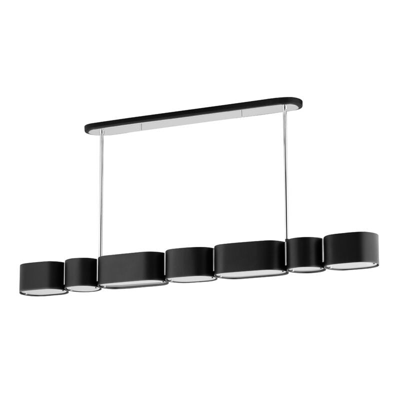 Corbett Lighting Opal Linear in Soft Black/Stainless Steel 393-54-SBK/SS