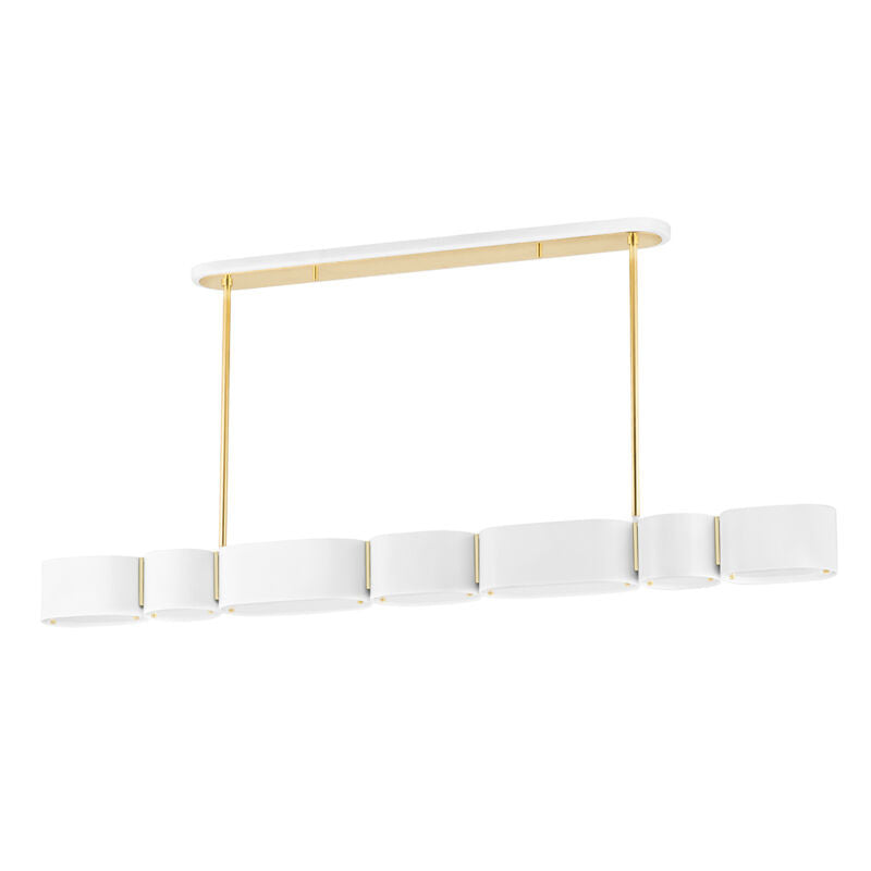 Corbett Lighting Opal Linear in Soft White/Vintage Brass 393-54-SWH/VB