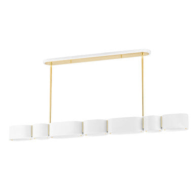 Corbett Lighting Opal Linear in Soft White/Vintage Brass 393-54-SWH/VB