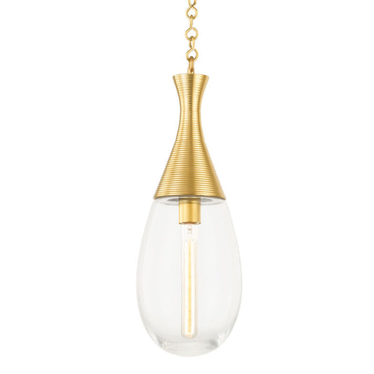 Hudson Valley Lighting Southold Pendant in Aged Brass 3938-AGB