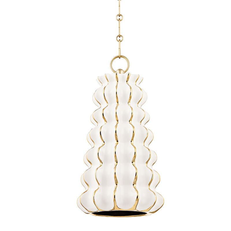 Corbett Lighting Esperanza Pendant in Ceramic Gloss White 394-10-CGW