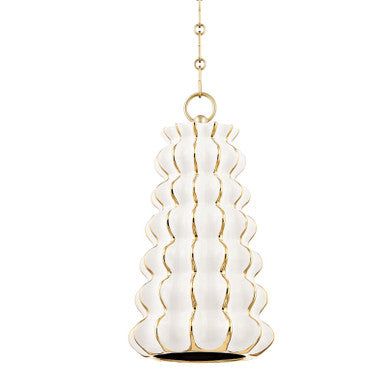 Corbett Lighting Esperanza Pendant in Ceramic Gloss White 394-10-CGW