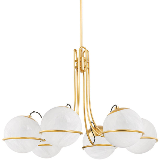 Hudson Valley Lighting Hingham Chandelier in Aged Brass 3940-AGB