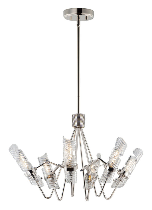 Maxim Milano 6-Light Chandelier in Polished Nickel 39555CLPN