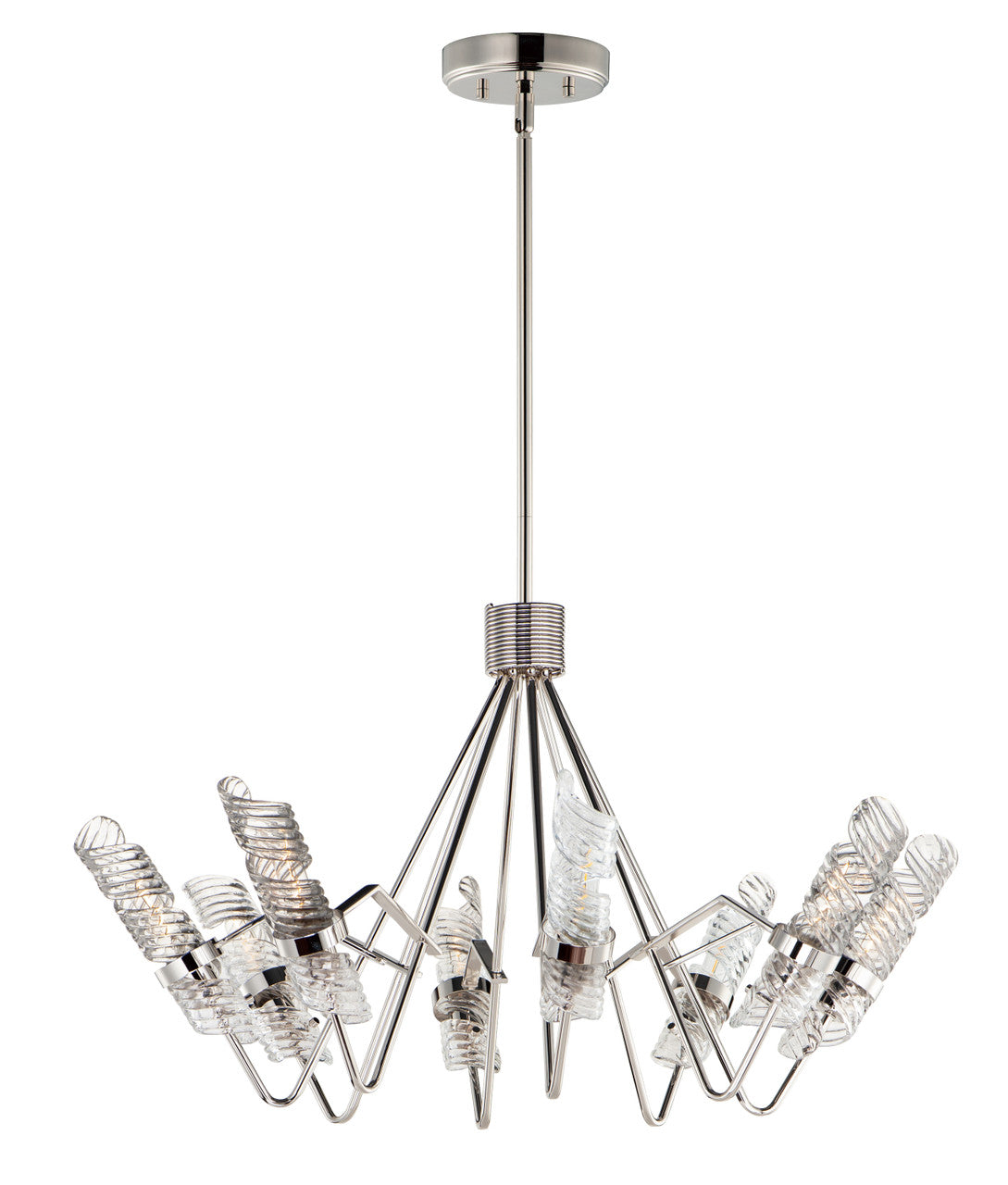 Maxim Milano 8-Light Chandelier in Polished Nickel 39556CLPN