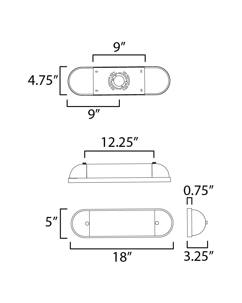 Maxim Capsule 18" LED Bath Vanity CCT Select in Polished Chrome 39561SWPC