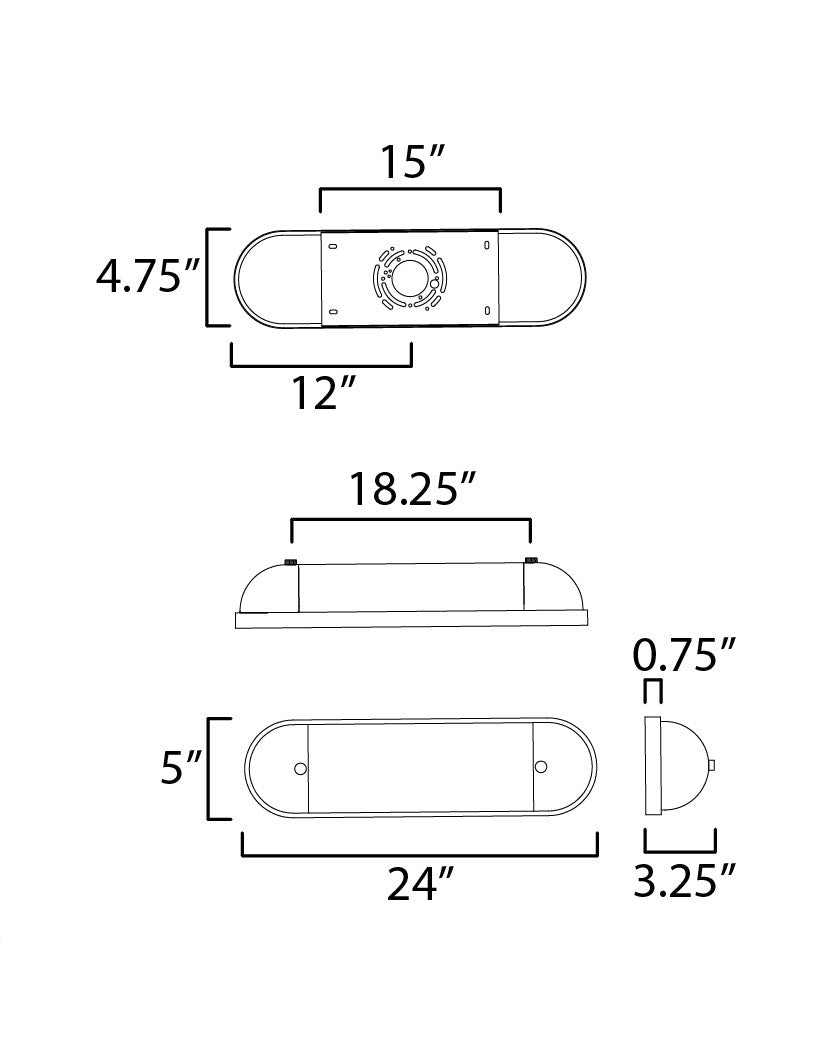 Maxim Capsule 24" LED Bath Vanity CCT Select in Polished Chrome 39562SWPC