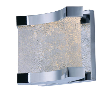 Maxim Curl LED 1-Light Wall Sconce in Polished Chrome 39681RRPC