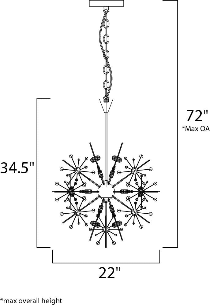 Maxim Starfire 11-Light Chandelier in Polished Chrome 39745BCPC