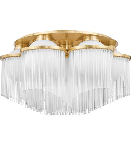 Corbett Lighting7 Light Semi Flush in Steel 398-26-AGB