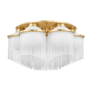 Corbett Lighting Celestial Semi Flush in Aged Brass 398-26-AGB