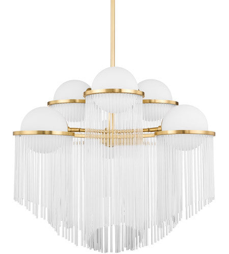 Corbett Lighting6 Light Chandelier in Steel 398-32-AGB