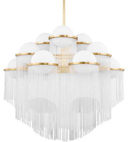 Corbett Lighting12 Light Chandelier in Steel 398-38-AGB