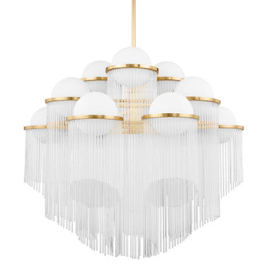 Corbett Lighting Celestial Chandelier in Aged Brass 398-38-AGB