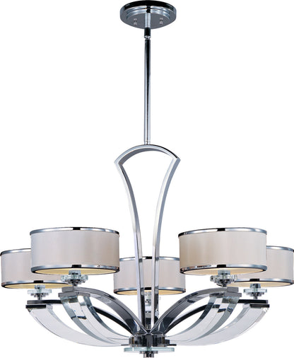 Maxim Metro 5-Light Chandelier in Polished Chrome 39825BCWTPC