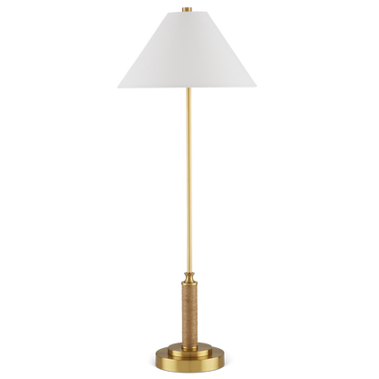 Currey & Co. Ippolito Brass Console Lamp 6000-0874