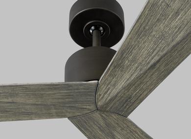 Visual Comfort Fan Adler 52" Ceiling Fan - Aged Pewter, Handheld Remote, 6-speed, Reverse, indoor/outdoor 3ADR52AGP