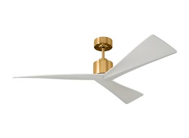 Visual Comfort Fan Adler 52" Ceiling Fan - Burnished Brass, Handheld Remote, 6-speed, Reverse, indoor/outdoor 3ADR52BBS