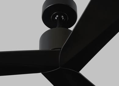 Visual Comfort Fan Adler 52" Ceiling Fan - Matte Black, Handheld Remote, 6-speed, Reverse, indoor/outdoor 3ADR52BKBK