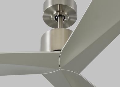 Visual Comfort Fan Adler 52" Ceiling Fan - Brushed Steel, Handheld Remote, 6-speed, Reverse, indoor/outdoor 3ADR52BS