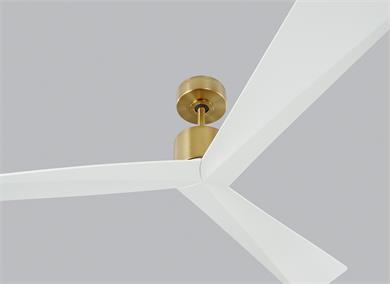 Visual Comfort Fan Adler 60" Ceiling Fan - Burnished Brass, Handheld Remote, 6-speed, Reverse, indoor/outdoor 3ADR60BBS