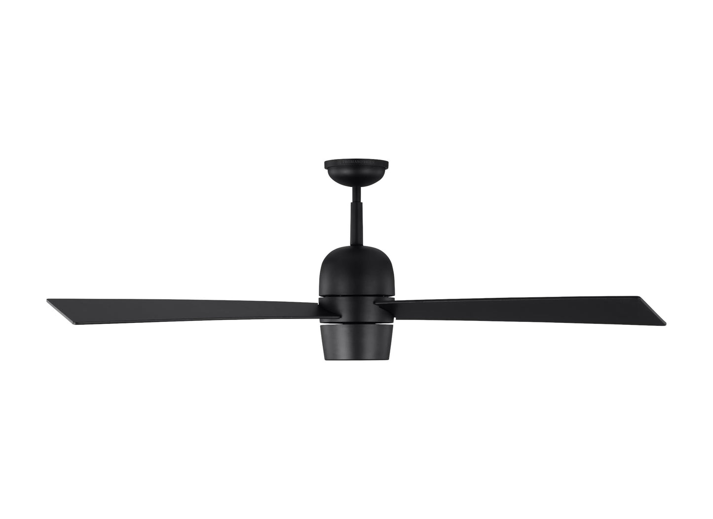 Visual Comfort Fan Alba 60" LED Ceiling Fan - Midnight Black, Handheld Remote, 6-speed, Reverse and Dimmer, indoor 3ALBR60MBKD