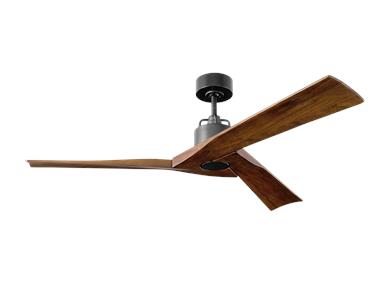 Visual Comfort Fan Alma 52" Ceiling Fan - Aged Pewter, Handheld Remote, 6-speed, Reverse and Dimmer, indoor/outdoor 3ALMSM52AGP