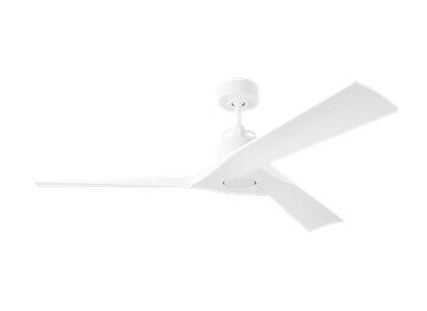 Visual Comfort Fan Alma 52" Ceiling Fan - Matte White, Handheld Remote, 6-speed, Reverse and Dimmer, indoor/outdoor 3ALMSM52RZW