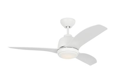 Visual Comfort Fan Avila Coastal 44 LED - Matte White - Matte White, Handheld Remote, 4-speed, Dimmer and Manual Reverse, indoor/outdoor 3AVLCR44RZWD