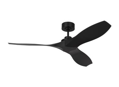 Visual Comfort Fan Collins 52" Ceiling Fan - Midnight Black, Handheld Remote, 6-speed, Reverse, indoor/outdoor 3CLNCSM52MBK