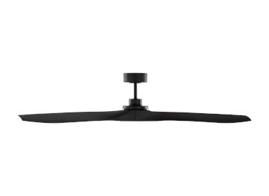 Visual Comfort Fan Collins 60" Ceiling Fan - Midnight Black, Handheld Remote, 6-speed, Reverse, indoor/outdoor 3CLNCSM60MBK