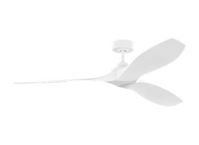 Visual Comfort Fan Collins 60" Ceiling Fan - Matte White, Handheld Remote, 6-speed, Reverse, indoor/outdoor 3CLNCSM60RZW