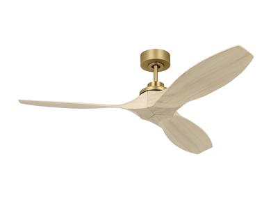 Visual Comfort Fan Collins Smart 52 - Burnished Brass - Burnished Brass, Handheld Remote, 6-speed and Reverse, indoor/outdoor 3CLNSM52BBSWWO