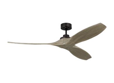 Visual Comfort Fan Collins 60" Ceiling Fan - Aged Pewter, Handheld Remote, 6-speed, Reverse, indoor/outdoor 3CLNSM60AGP