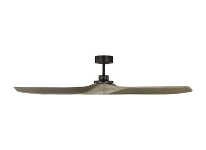 Visual Comfort Fan Collins 60" Ceiling Fan - Aged Pewter, Handheld Remote, 6-speed, Reverse, indoor/outdoor 3CLNSM60AGP