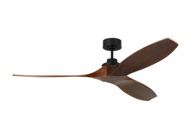 Visual Comfort Fan Collins 60" Ceiling Fan - Midnight Black, Handheld Remote, 6-speed, Reverse, indoor/outdoor 3CLNSM60MBK