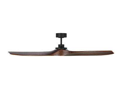 Visual Comfort Fan Collins 60" Ceiling Fan - Midnight Black, Handheld Remote, 6-speed, Reverse, indoor/outdoor 3CLNSM60MBK