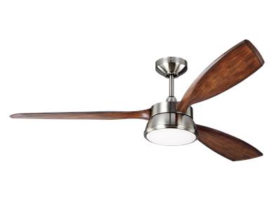 Visual Comfort Fan Destin 57" LED Ceiling Fan - Brushed Steel, , indoor/outdoor 3DSTR57BSD