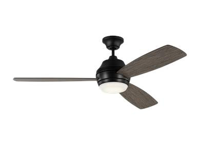 Visual Comfort Fan Ikon 52" LED Ceiling Fan - Aged Pewter, Handheld Remote, 6-speed, Reverse and Dimmer, indoor/outdoor 3IKDR52AGPD