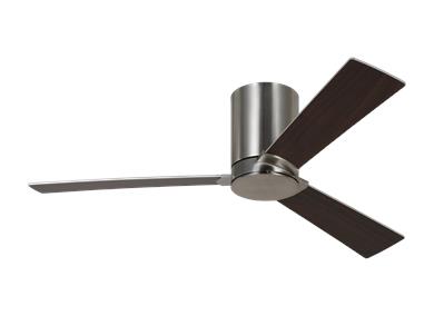 Visual Comfort Fan Rozzen 44" Ceiling Fan - Brushed Steel, Handheld Remote, 6-speed, Reverse and Dimmer, indoor/outdoor 3RZHR44BS