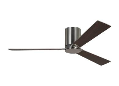 Visual Comfort Fan Rozzen 52" Ceiling Fan - Brushed Steel, Handheld Remote, 6-speed, Reverse and Dimmer, indoor/outdoor 3RZHR52BS