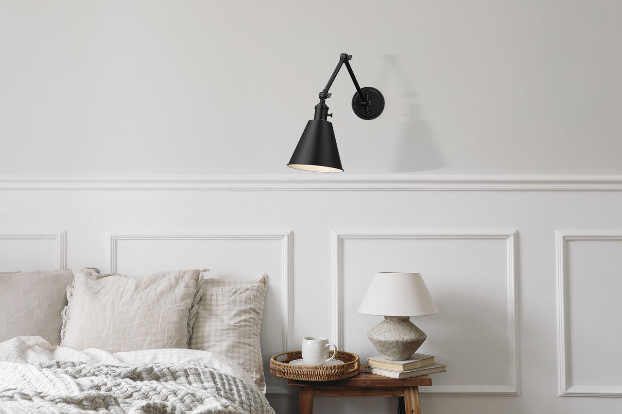 Z-Lite Gayson 1 Light Wall Sconce in Matte Black 349S-MB