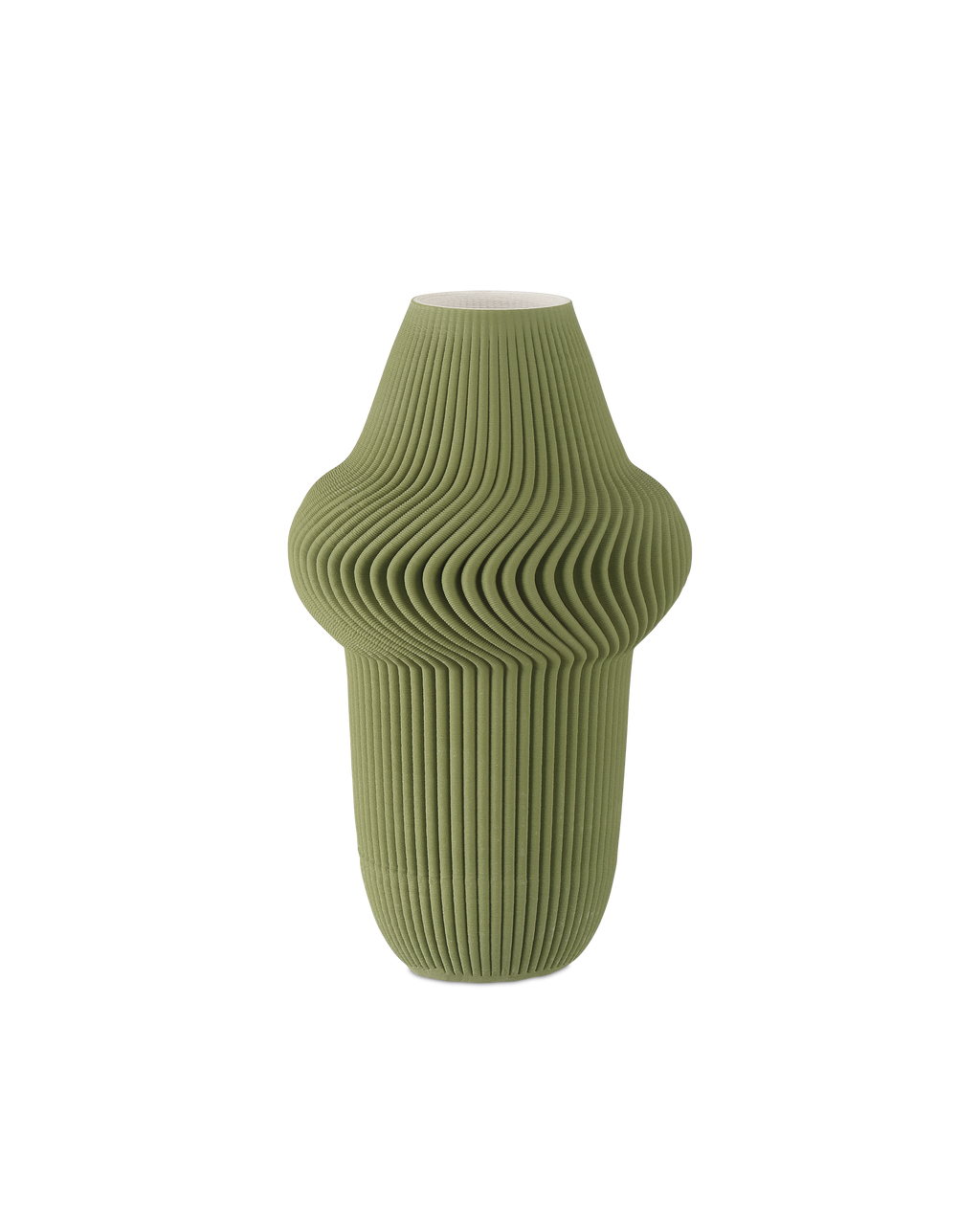 Currey & Co Green Plisse Medium Vase in Green 1200-0894