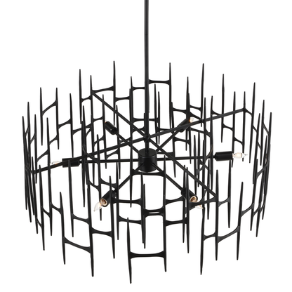 Currey & Co. Attingham Black Chandelier 9000-1091