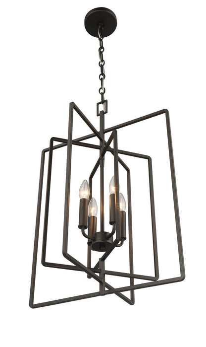 Lumanity Lighting Dalton 4-Light Geometric Pendant in Painted Oil Rubbed Bronze  L090-0024